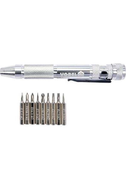 Vorel Set Șurubelniță Metalică Cu Biți, 10 Piese