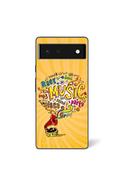OEM Husa compatibila cu Google Pixel 6 Silicon Gel Tpu Model Muzica la Gramofon