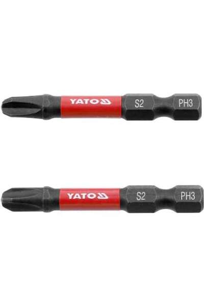 yato Impact Bits 1/4 50Mm Ph3 2 Pcs