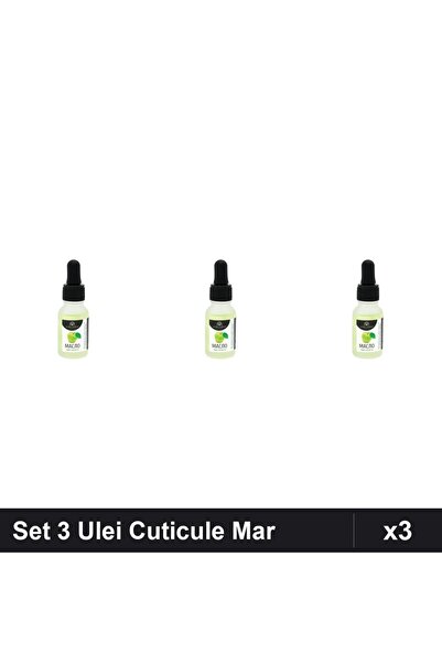 global fashion Set 3 Uleiuri Cuticule cu Pipeta Aroma Mar 15ml, Ingrijire Unghii