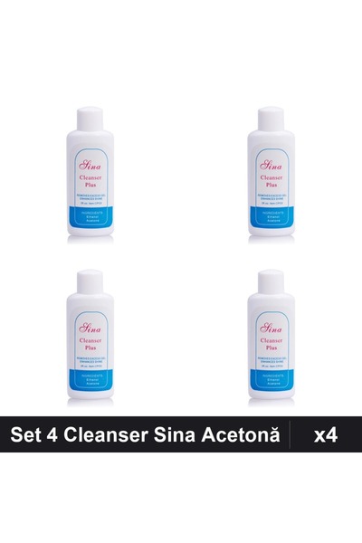 NAİLS Set 4 Cleanser Sina 60ml, Cleaner Remover Acetonă, Manichiura Profesională