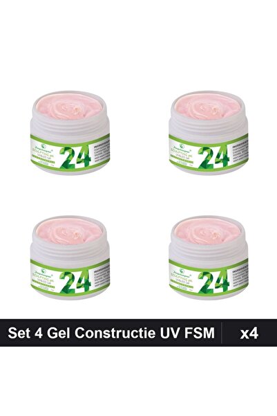FSM Set 4 Gel Constructie UV LED 15g, Builder Gel Sculpting, Manichiura Profe...