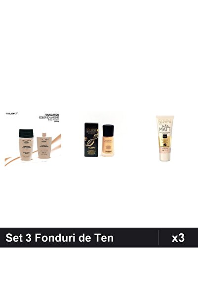 TLM Set of 3 Foundations, Color Changing + Serum SPF15 + Eveline Satin Matt