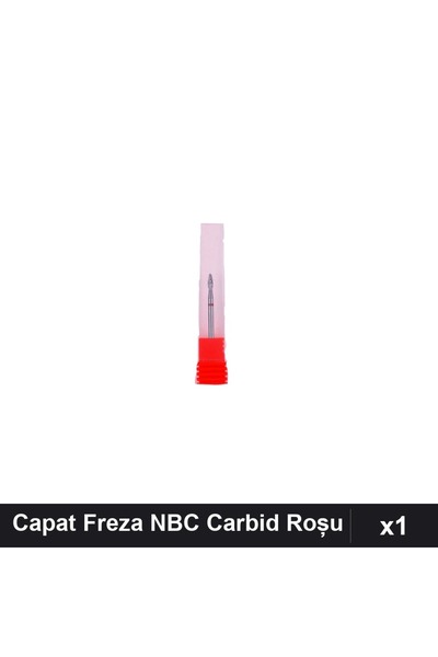 NAİLS Capat Freza Unghii NBC Carbid Flacara Scurta Roșu, Duritate Medie, 1 Bu...