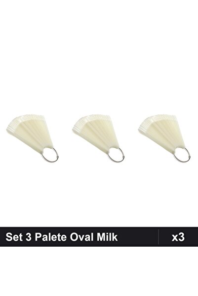 NAİLS Set 3 Palete Oval Exersat Unghii Milk, Inel, Tipsuri Practice Manichiura