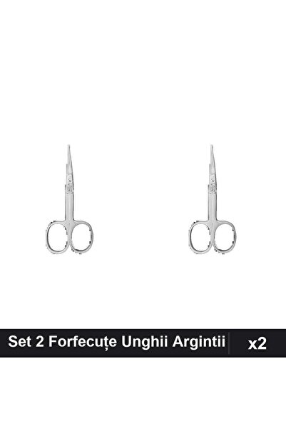 One Group Set 2 Forfecuțe Profesionale Unghii Argintii, Clești Manichiură