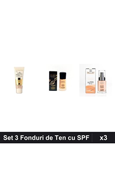 TLM Set of 3 Eveline and TLM Foundations, Shades 102 104 105, SPF 10-15, 94ml