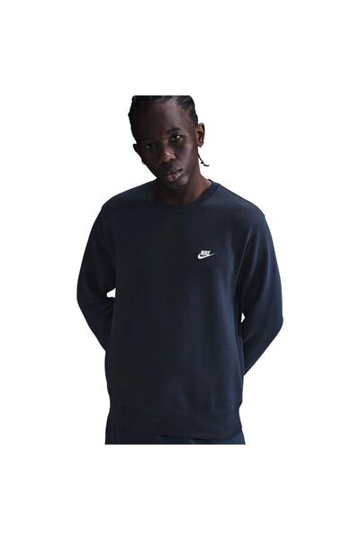 Nike Hanorac din fleece pentru bărbați, cu guler rotund, mărimea L