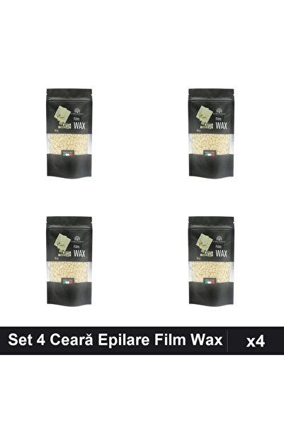 global fashion Set 4 Ceară Epilare Film Wax 100g Ciocolată Albă, Epilat Profe...