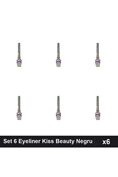 Kiss Beauty Set 6 Tuș Ochi Eyeliner Big Eye Negru, Manichiura Profesională