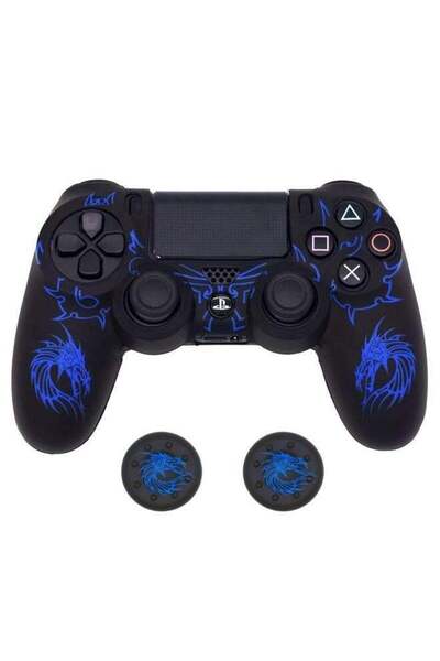 Generic غطاء حماية سيليكون مضاد للانزلاق لوحدة تحكم PS4 Slim/Pro - أغطية عصا ...