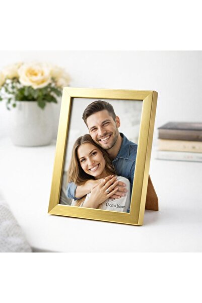 sanalbayim Dekoratif Ahşap Metalik Fotoğraf Çerçevesi
