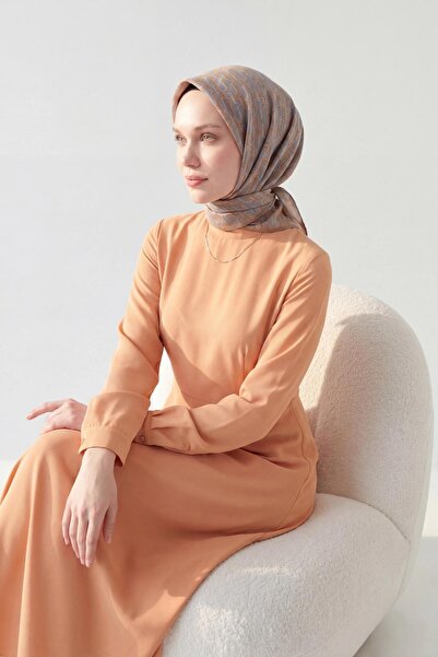 Silk Home وشاح ناعم بنمط سلسلة رمادي 90x90