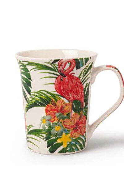 OEM CERAMIC MUG FLAMINGO AND FLOWERS 250 ML