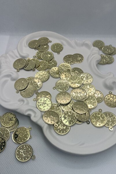 hobi dünyası evim 10 Gram Yandan Delikli Tuğralı 20 mm Oya Pulu Mendil Pulu P...