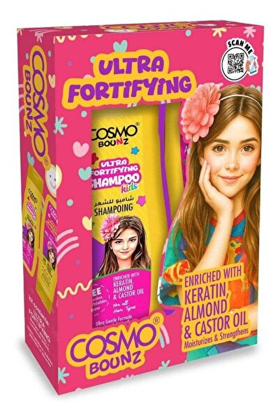 Cosmo مجموعة هدايا شامبو وبلسم بونز ألترا فورتيفينج للأطفال 400 مل