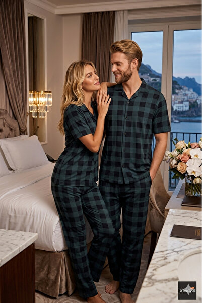 KLY Honeymoon Pajama Set for Couples - Newlywed Dowry Set with Front Buttons,...