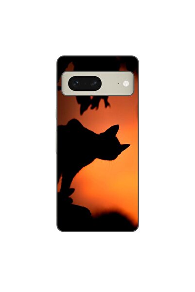 OEM Husa compatibila cu Google Pixel 8 Silicon Gel Tpu Model Halloween Pisica...