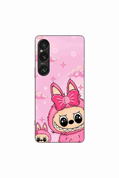 OEM Husa compatibila cu Sony Xperia 1 VI Silicon Gel Tpu Model Labubu Pink Fa...