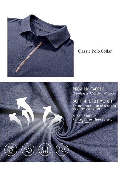 Other Tricouri polo pentru bărbați Volemo, bluze casual cu mânecă lungă, tricouri polo din bumbac, bluze de golf