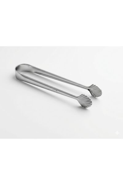 Dame Marie Patterned Small Tongs Silver