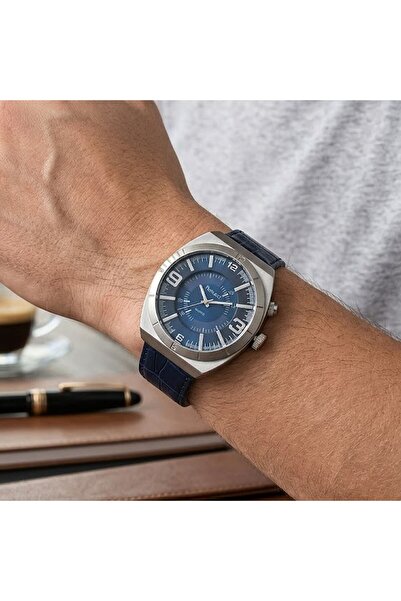 PİGADO Navy Blue Cord Waterproof Ferrucci Men's Wristwatch