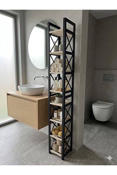 Empressco CasaNovi DARROW DEKORATİF 8 KAT AHŞAP RAFLI BANYO RAFI - Fiyatı, Yo...