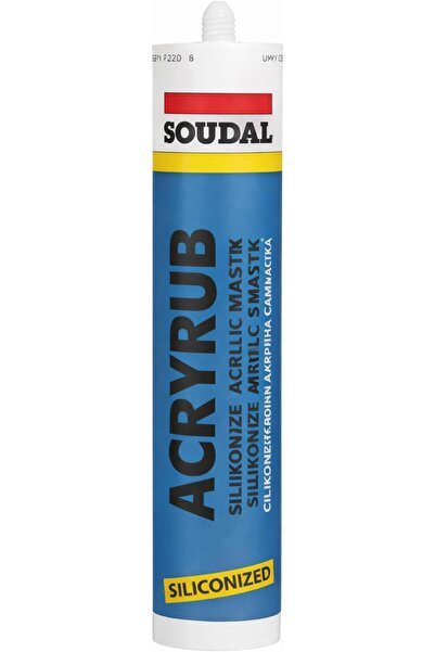 Yıldızan Soudal Acryrub Siliconized Akrilik Mastik – Siyah | Boyanabilir & Si...