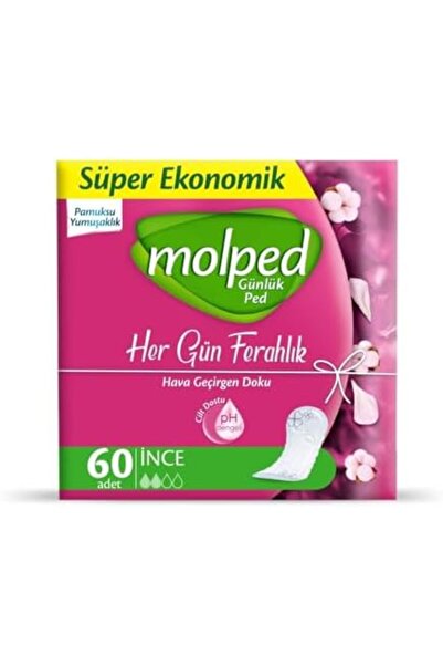 Yıldızan Nzr beautestore MOLPED HER GÜN FERAHLIK GÜNLÜK PED 60 قطعة 2026 1103473