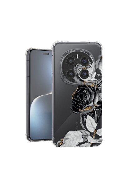 bestcase ¬Æ Husa pentru Honor Magic7 Pro, Anti Shock 1.5MM, Black Rose, Prote...