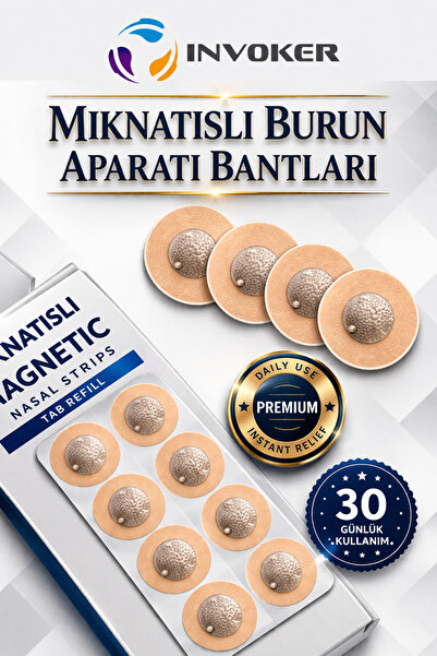 INVOKER Horlama Önleyici Manyetik Burun Bandı Seti Horlama Azaltıcı Mıknatısl...