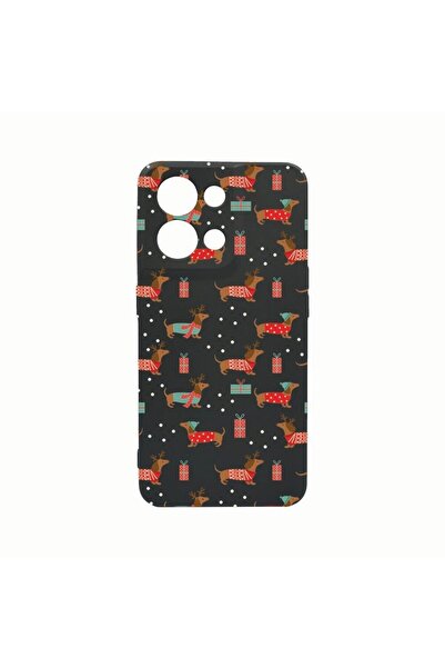 bestcase Силиконов калъф, съвместим с Oppo Reno8 Pro, Коледен дакел, Устойчив...
