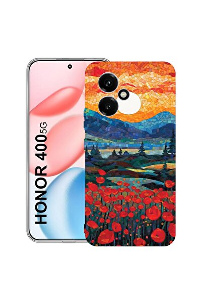 bestcase Διαφανής Θήκη Σιλικόνης για Honor 400, Παπαρούνες στο Ηλιοβασίλεμα, ...