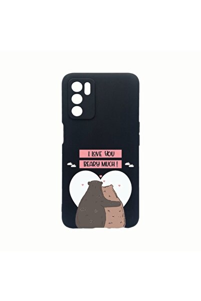 bestcase Силиконов калъф, съвместим с Oppo A16, Обичам те много, много!, Усто...