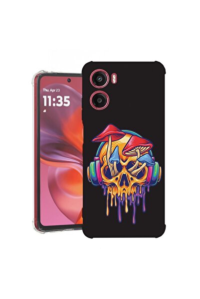 bestcase ¬Æ Husa compatibila Motorola Moto E15, Anti Shock 1.5MM, Skull Mushr...