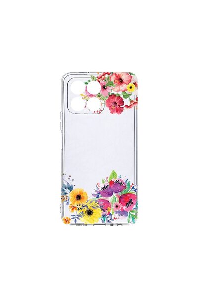 bestcase Husa BestCase¬Æ Clear Silicon, Compatibila Cu Honor X8 5G, Flowers, ...