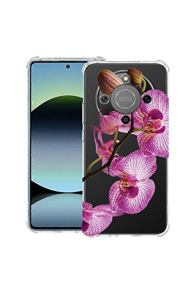 bestcase Husă Antișoc Compatibilă cu Honor Magic8 Lite, Floral - Orhidee Roz,...