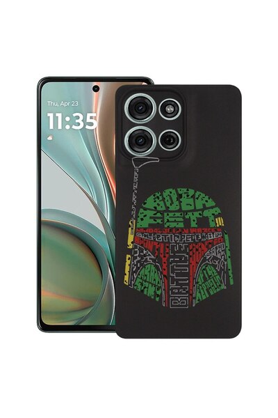 bestcase ¬Æ Husa pentru Motorola Moto G75, Calligraphy Boba Fett, Slim Silico...