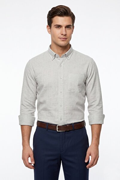 ADVANTE Cămașă clasică pentru bărbați, cu mânecă lungă, cu un singur buzunar,...