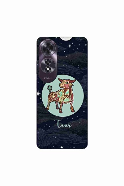 OEM Case compatible with Oppo A60 4G Silicon Gel Tpu Taurus Horoscope Pattern