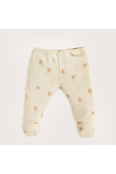 Chakra Happy Bee Printed Booties Pants Stone