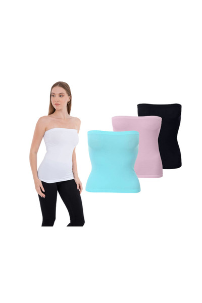 CARINA مجموعة من 3 تيشرتات توب بدون اكمام ليكرا - TS 5020