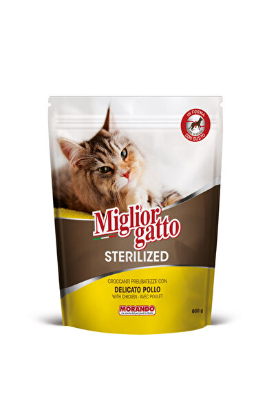 MİGLOR Miglior Cat Sterilized croquettes Chicken 800g ( 3 pcs )