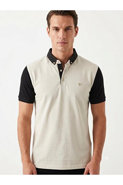 MODA GERACE Polo Yaka Slim Fit Düz Pamuklu Polo Yaka Tişört