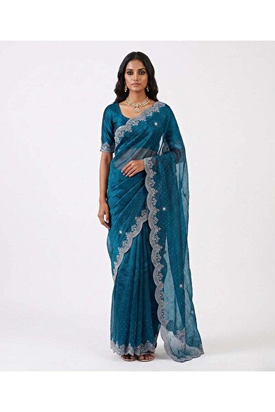 Nool ae Nool Samudra Tissue Designer Saree with Unstitched Blouse Material
