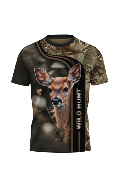 OEM Men's T-shirt Deer, short sleeve multicolor F116