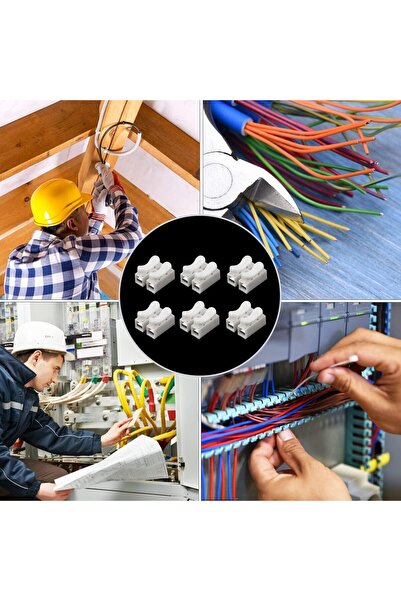 Generic 100 قطعة موصل سريع CH-2 بقوة 10 أمبير و220 فولت، موصلات أسلاك زنبركية...