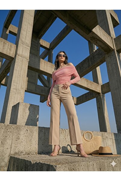 Aska Butik Drapeli İnce Bluz