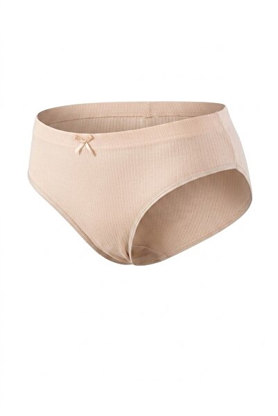 CottonVia 10 Pieces, Women's Bikini Panties, 100% Cotton, Skin Color