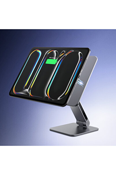 Spigen iPad Pro 11" 2025-2024 MagFit Manyetik Kablosuz Şarj Tablet Standı - A...